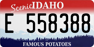 ID license plate E558388