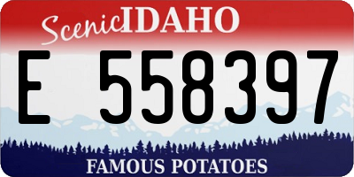 ID license plate E558397