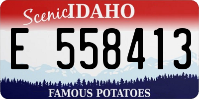 ID license plate E558413