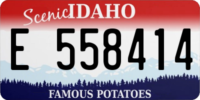 ID license plate E558414