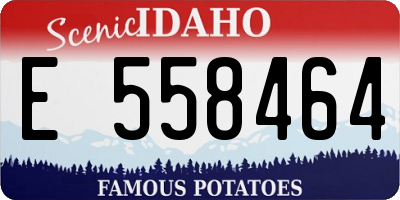 ID license plate E558464