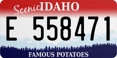ID license plate E558471