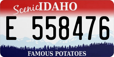ID license plate E558476