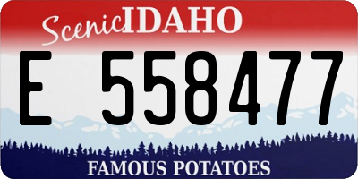 ID license plate E558477