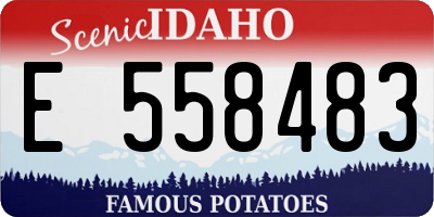 ID license plate E558483