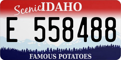 ID license plate E558488