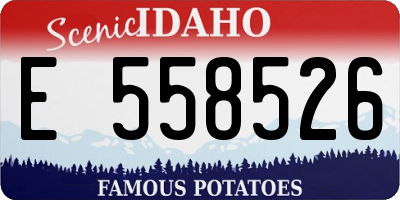 ID license plate E558526