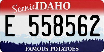 ID license plate E558562