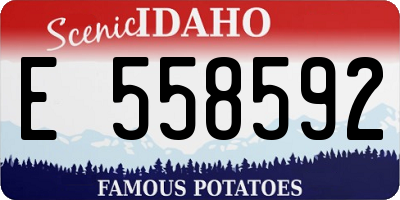 ID license plate E558592