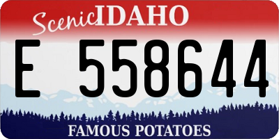 ID license plate E558644