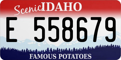 ID license plate E558679