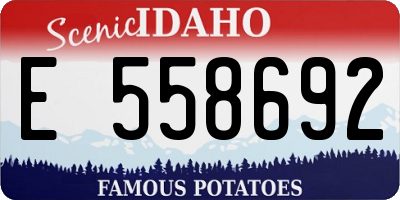 ID license plate E558692