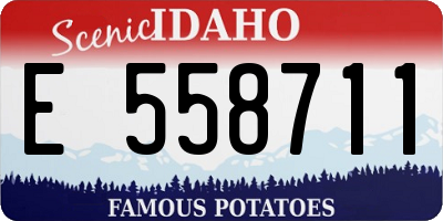 ID license plate E558711
