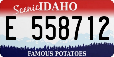 ID license plate E558712
