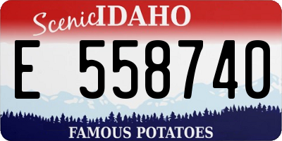 ID license plate E558740