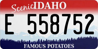 ID license plate E558752
