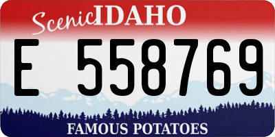 ID license plate E558769