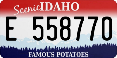 ID license plate E558770