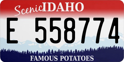 ID license plate E558774