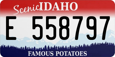 ID license plate E558797