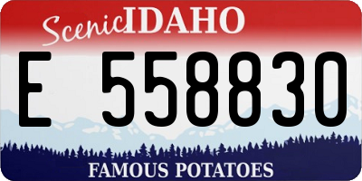 ID license plate E558830