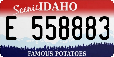 ID license plate E558883