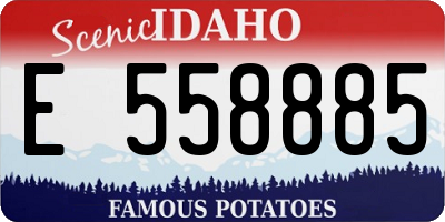 ID license plate E558885