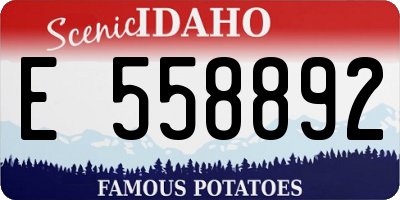 ID license plate E558892