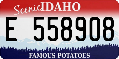 ID license plate E558908