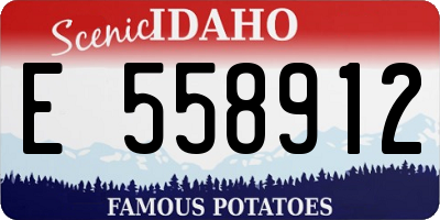ID license plate E558912