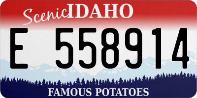 ID license plate E558914
