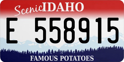 ID license plate E558915