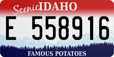 ID license plate E558916