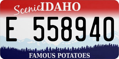 ID license plate E558940