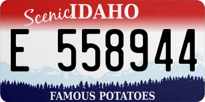 ID license plate E558944