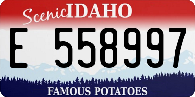 ID license plate E558997