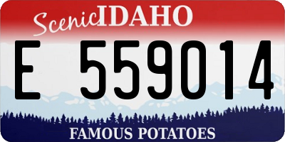ID license plate E559014