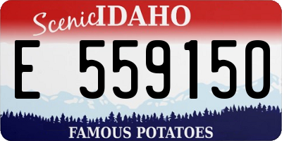 ID license plate E559150
