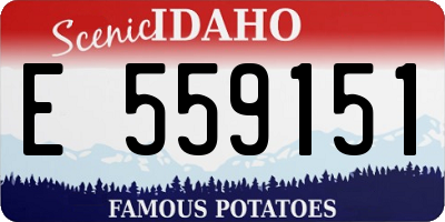 ID license plate E559151