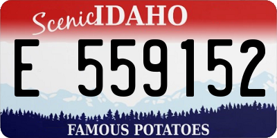 ID license plate E559152