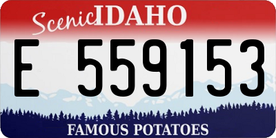 ID license plate E559153