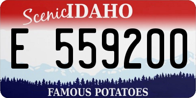 ID license plate E559200