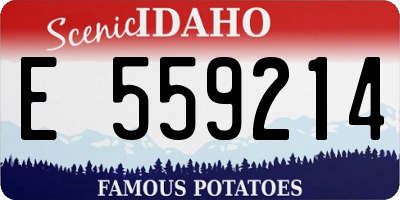 ID license plate E559214