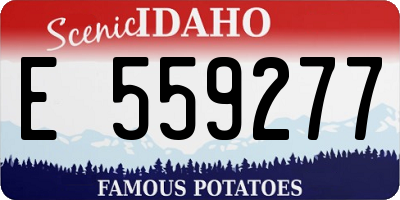 ID license plate E559277