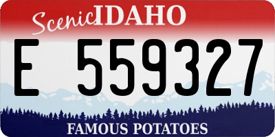ID license plate E559327