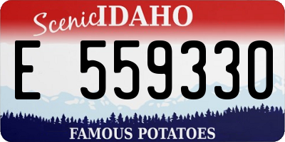 ID license plate E559330