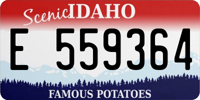 ID license plate E559364