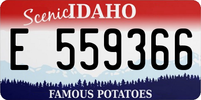 ID license plate E559366