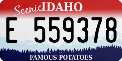 ID license plate E559378