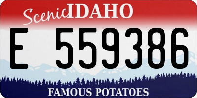 ID license plate E559386